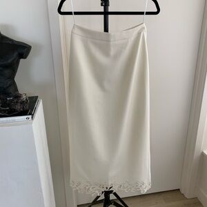 NWT Cream Midi Skirt